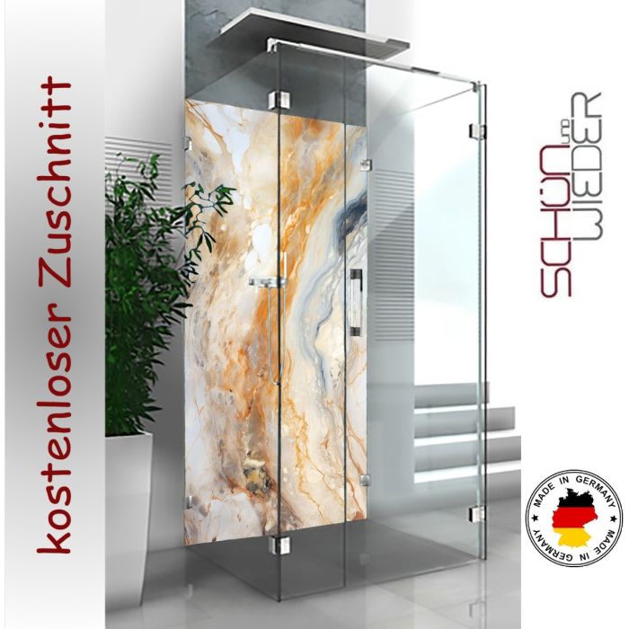 Panneau Mural De Douche Polystar Motif Pierre Claire 3mm - Sur Mesure Jusqu'à 120x400 Cm